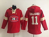 Montreal Canadiens #11 Brendan Gallagher Solid Color Red Hoody,baseball caps,new era cap wholesale,wholesale hats