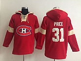 Montreal Canadiens #31 Carey Price Solid Color Red Hoody,baseball caps,new era cap wholesale,wholesale hats