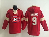 Montreal Canadiens #9 Richard Solid Color Red Hoody,baseball caps,new era cap wholesale,wholesale hats