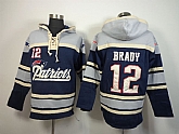 New England Patriots #12 Tom Brady Navy Blue Hoodie,baseball caps,new era cap wholesale,wholesale hats