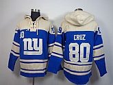 New York Giants #80 Victor Cruz Blue Hoodie,baseball caps,new era cap wholesale,wholesale hats