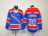 New York Rangers #30 Henrik Lundqvist Light Blue Hoodie,baseball caps,new era cap wholesale,wholesale hats