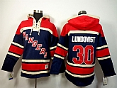 New York Rangers #30 Henrik Lundqvist Navy Blue Hoodie,baseball caps,new era cap wholesale,wholesale hats