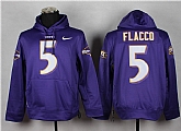 Nike Baltimore Ravens #5 Joe Flacco 2014 Pullover Hoodie Purple,baseball caps,new era cap wholesale,wholesale hats