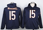 Nike Chicago Bears #15 Marshall Pullover Hoodie Navy Blue,baseball caps,new era cap wholesale,wholesale hats