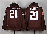 Nike Cleveland Browns #21 Justin Gilbert 2014 Pullover Hoodie Brown,baseball caps,new era cap wholesale,wholesale hats
