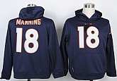 Nike Denver Broncos #18 Peyton Manning Pullover Hoodie Navy Blue,baseball caps,new era cap wholesale,wholesale hats