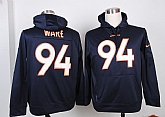 Nike Denver Broncos #94 Ware Dark Blue Hoodie,baseball caps,new era cap wholesale,wholesale hats