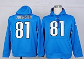 Nike Detroit Lions #81 Calvin Johnson Pullover Hoodie Light Blue,baseball caps,new era cap wholesale,wholesale hats