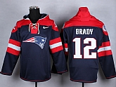 Nike New England Patriots #12 Tom Brady Navy Blue Hoody,baseball caps,new era cap wholesale,wholesale hats