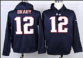 Nike New England Patriots #12 Tom Brady Pullover Hoodie Navy Blue,baseball caps,new era cap wholesale,wholesale hats