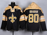 Nike New Orleans Saints #80 Jimmy Graham Black Hoody,baseball caps,new era cap wholesale,wholesale hats