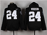 Nike Oakland Raiders #24 Charles Woodson 2014 Pullover Hoodie Black,baseball caps,new era cap wholesale,wholesale hats