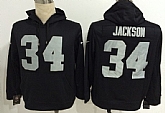 Nike Oakland Raiders #34 Bo Jackson Black Hoodie,baseball caps,new era cap wholesale,wholesale hats