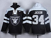 Nike Oakland Raiders #34 Bo Jackson Black Hoody,baseball caps,new era cap wholesale,wholesale hats