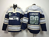 Nike Seattle Seahawks #80 Steve Largent Navy Blue Hoodie,baseball caps,new era cap wholesale,wholesale hats