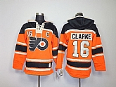 Philadelphia Flyers #16 Bobby Clarke Orange Hoodie,baseball caps,new era cap wholesale,wholesale hats