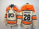 Philadelphia Flyers #28 Claude Giroux Cream Hoodie,baseball caps,new era cap wholesale,wholesale hats