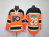 Philadelphia Flyers #28 Claude Giroux Orange Hoodie,baseball caps,new era cap wholesale,wholesale hats