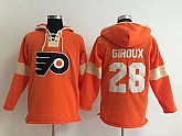 Philadelphia Flyers #28 Claude Giroux Solid Color Orange Hoody,baseball caps,new era cap wholesale,wholesale hats
