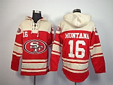 San Francisco 49ers #16 Joe Montana Red Hoodie,baseball caps,new era cap wholesale,wholesale hats