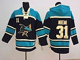 San Jose Sharks #31 Niemi Black Hoodie,baseball caps,new era cap wholesale,wholesale hats