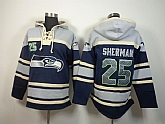 Seattle Seahawks #25 Sherman Navy Blue Hoodie,baseball caps,new era cap wholesale,wholesale hats