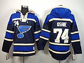 St.Louis Blues #74 Oshie Navy Blue Hoodie,baseball caps,new era cap wholesale,wholesale hats