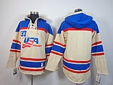 Team USA Hockey NHL Blank Cream Hoodie,baseball caps,new era cap wholesale,wholesale hats