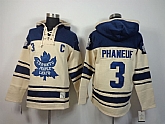 Toronto Maple Leafs #3 Dion Phaneuf Cream Hoodie,baseball caps,new era cap wholesale,wholesale hats