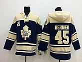 Toronto Maple Leafs #45 Bernier Navy Blue Hoodie,baseball caps,new era cap wholesale,wholesale hats