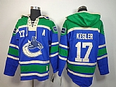 Vancouver Canucks #17 Ryan Kesler With A Patch Blue Hoodie,baseball caps,new era cap wholesale,wholesale hats
