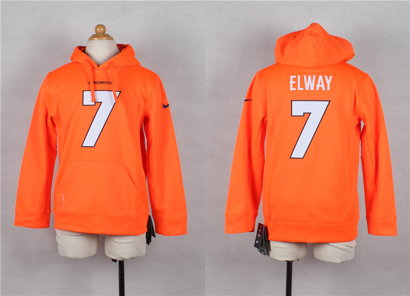Youth Nike Denver Broncos #7 John Elway Orange Kids Hoody