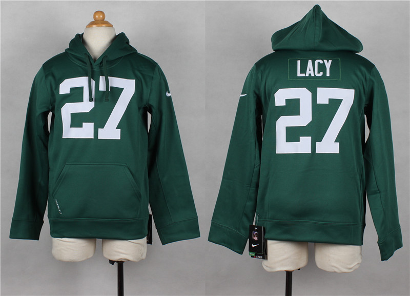 Youth Nike Green Bay Packers #27 Eddie Lacy Green Kids Hoody