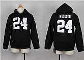 Youth Nike Oakland Raiders #24 Charles Woodson Black Kids Hoody,baseball caps,new era cap wholesale,wholesale hats