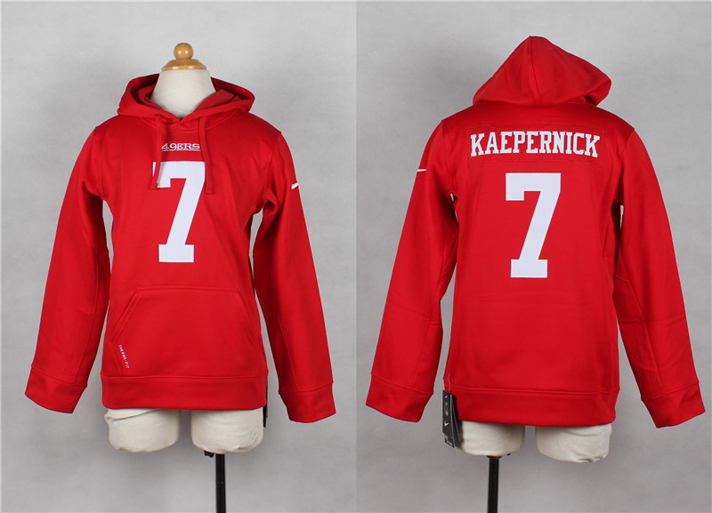 Youth Nike San Francisco 49ers #7 Colin Kaepernick Red Kids Hoody