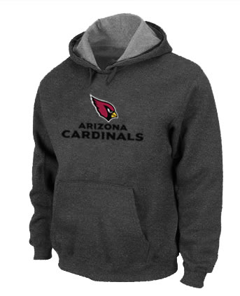 Arizona Cardinals Authentic Logo Pullover Hoodie Navy Grey
