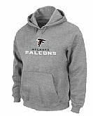 Atlanta Falcons Authentic Logo Pullover Hoodie Grey,baseball caps,new era cap wholesale,wholesale hats