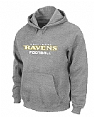 Baltimore Ravens Authentic font Pullover Hoodie Grey,baseball caps,new era cap wholesale,wholesale hats