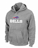 Buffalo Bills Authentic Logo Pullover Hoodie Grey,baseball caps,new era cap wholesale,wholesale hats