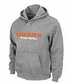 Chicago Bears Authentic font Pullover Hoodie Grey,baseball caps,new era cap wholesale,wholesale hats