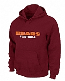 Chicago Bears Authentic font Pullover Hoodie Red,baseball caps,new era cap wholesale,wholesale hats