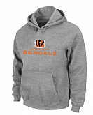 Cincinnati Bengals Authentic Logo Pullover Hoodie Grey,baseball caps,new era cap wholesale,wholesale hats