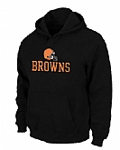 Cleveland Browns Authentic Logo Pullover Hoodie Black,baseball caps,new era cap wholesale,wholesale hats