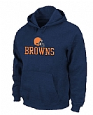 Cleveland Browns Authentic Logo Pullover Hoodie Navy Blue,baseball caps,new era cap wholesale,wholesale hats