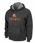 Cleveland Browns Authentic Logo Pullover Hoodie Navy Grey,baseball caps,new era cap wholesale,wholesale hats