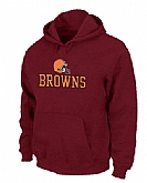 Cleveland Browns Authentic Logo Pullover Hoodie Red,baseball caps,new era cap wholesale,wholesale hats