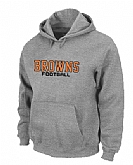 Cleveland Browns Authentic font Pullover Hoodie Grey,baseball caps,new era cap wholesale,wholesale hats
