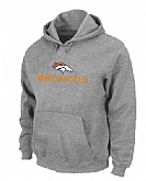 Denver Broncos Authentic Logo Pullover Hoodie Grey,baseball caps,new era cap wholesale,wholesale hats
