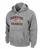 Denver Broncos Heart x26 Soul Pullover Hoodie Grey,baseball caps,new era cap wholesale,wholesale hats